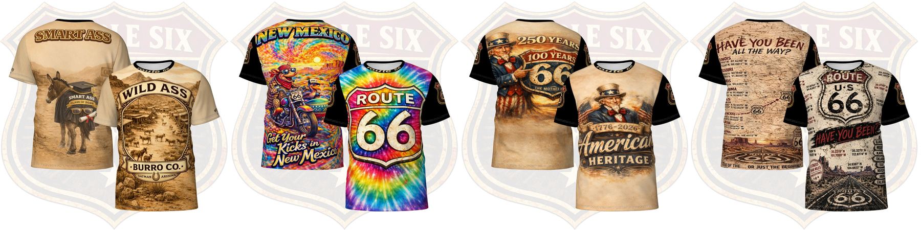 Double Six Route 66 t-shirts