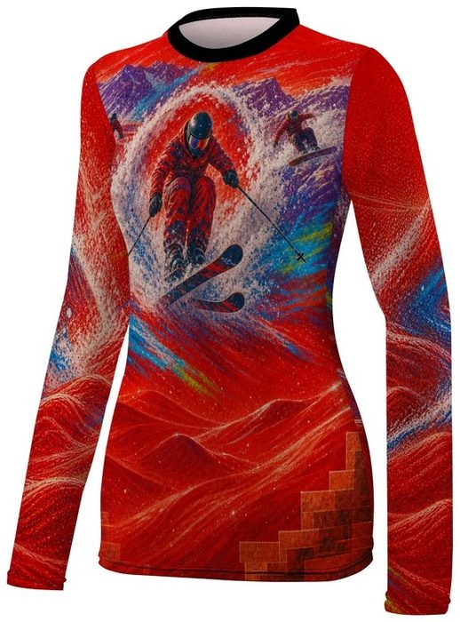 Sunset Ski Run ladies long-sleeve
