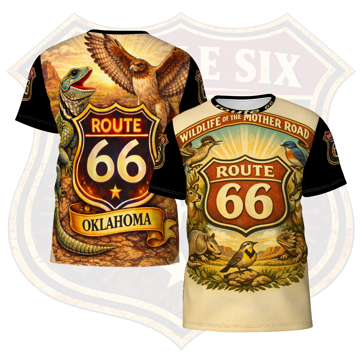 Wildlife of Route 66 front and back design