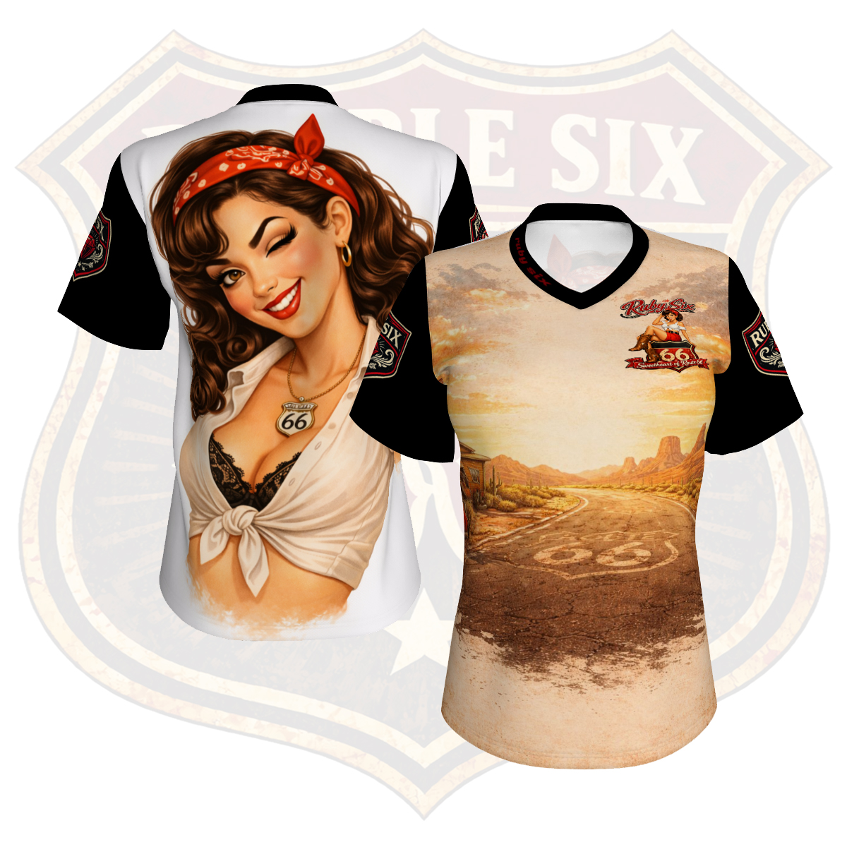 Ruby Six Route 66 front and back design